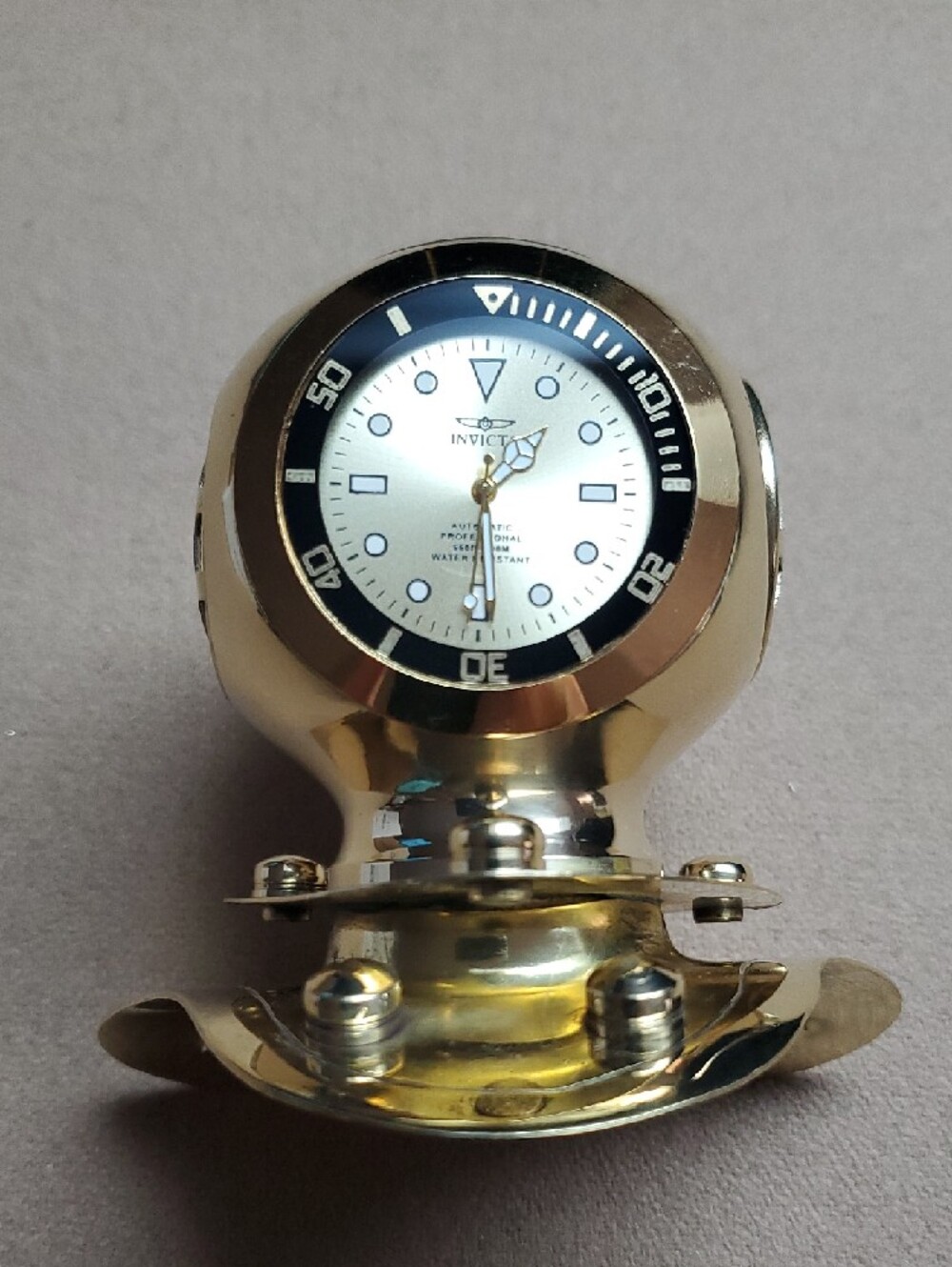 Invicta Gold Diver Helmet Clock - Picture 2 of 5